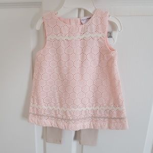 Pink Sleeveless Dress w/leggings